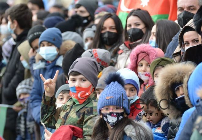 Azerbaijan holds Victory Parade.Azerbaijan Baku 10 december 2020